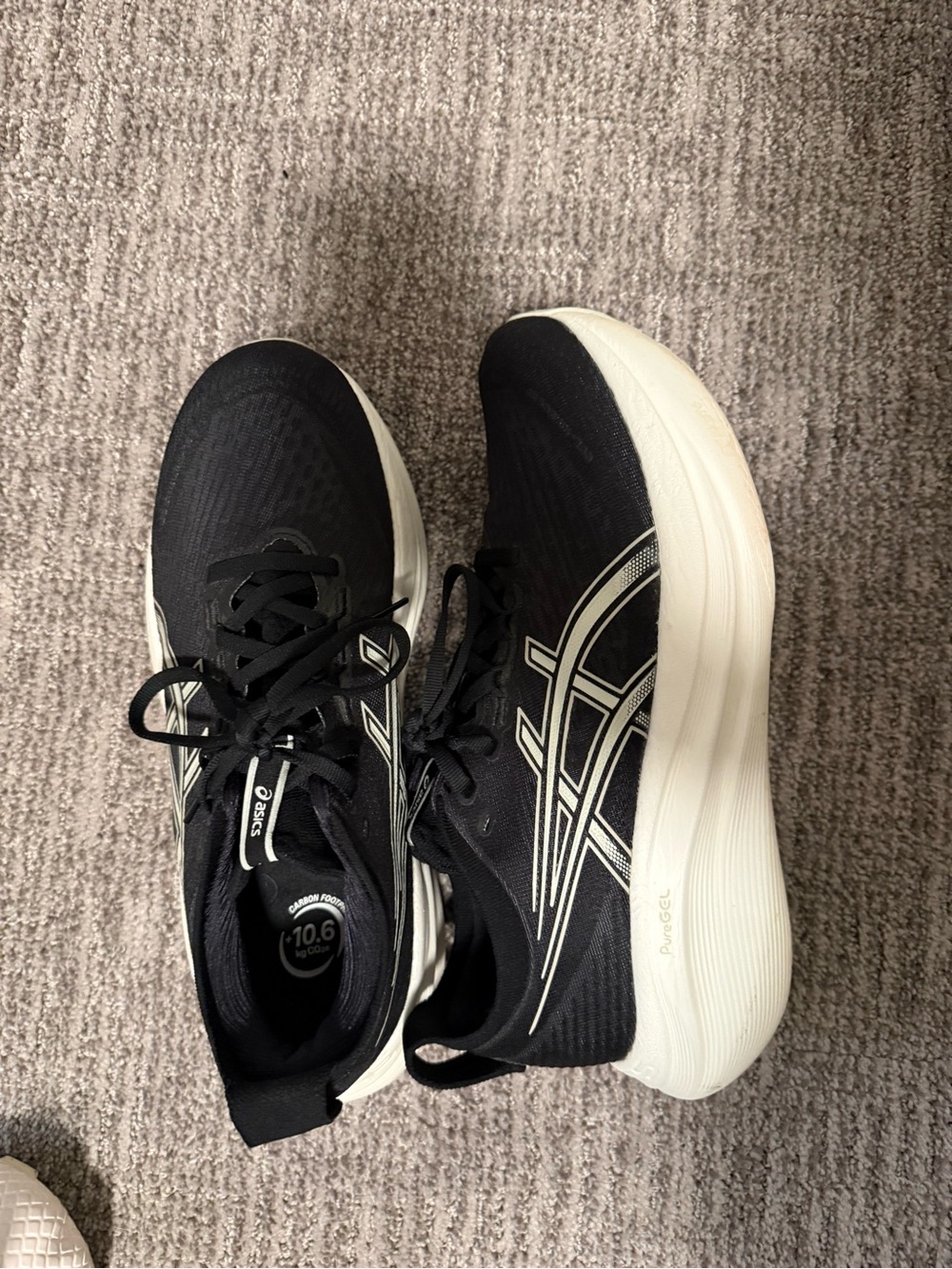 ASICS Women's Black Running Shoes worn twice!